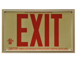 GloBrite Screen Printed Exit Sign (P50)
